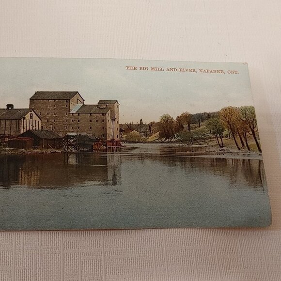 VINTAGE Napanee Ontario The Big Mill and River Post Card - Picture 4 of 4